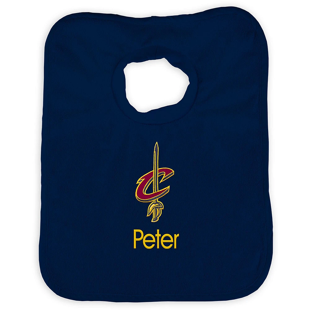 Infant Navy Cleveland Cavaliers Personalized Bib