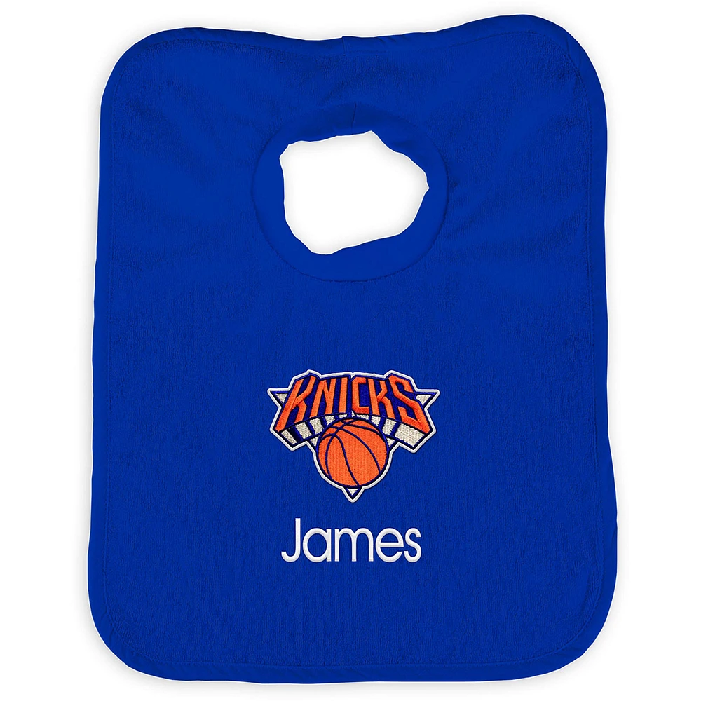 Infant Royal New York Knicks Personalized Bib