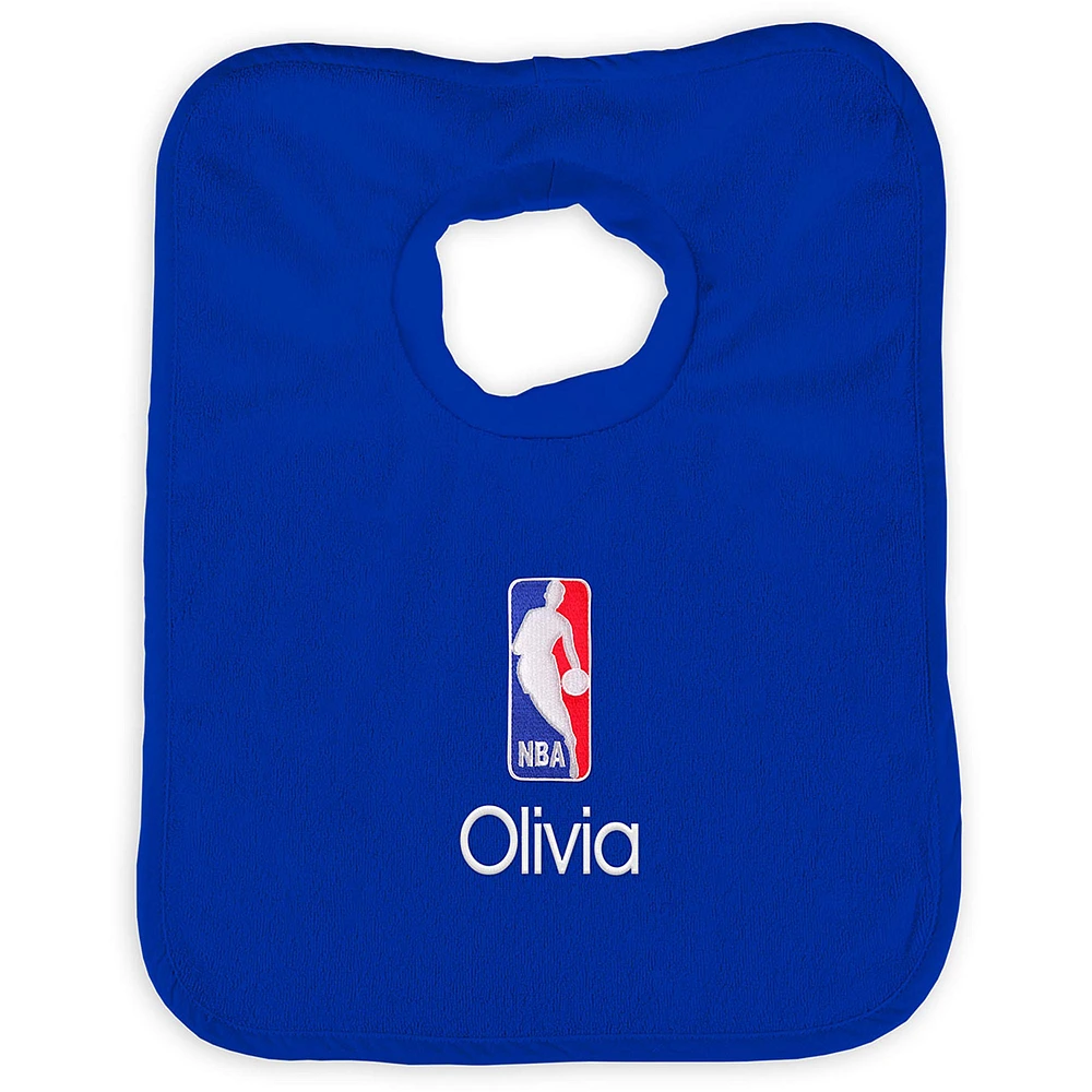 Infant Royal NBA Personalized Bib
