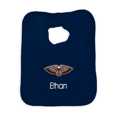 Infant Navy New Orleans Pelicans Personalized Bib