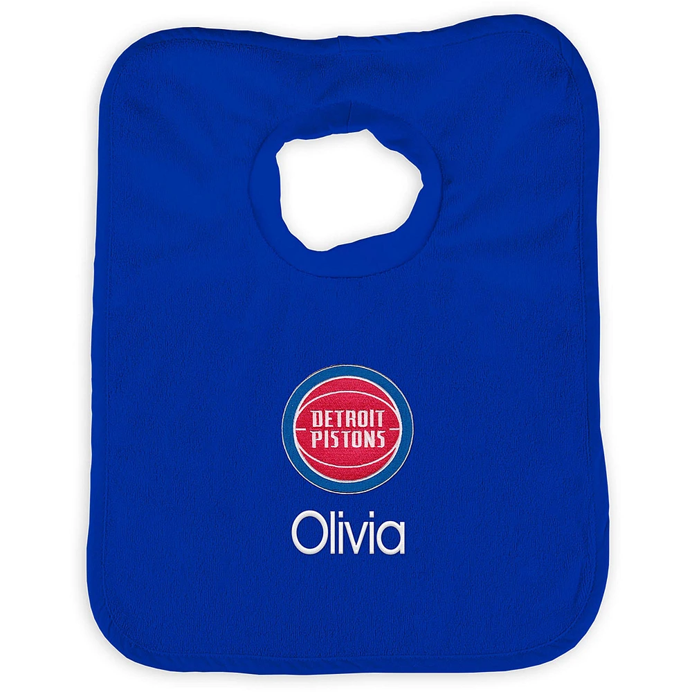 Infant Royal Detroit Pistons Personalized Bib