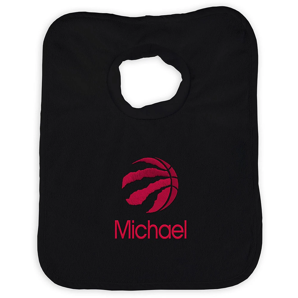 Infant Black Toronto Raptors Personalized Bib
