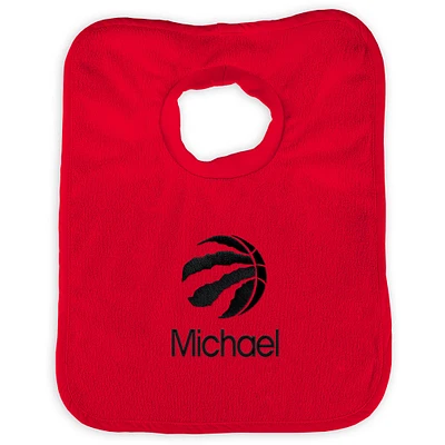 Infant Red Toronto Raptors Personalized Bib