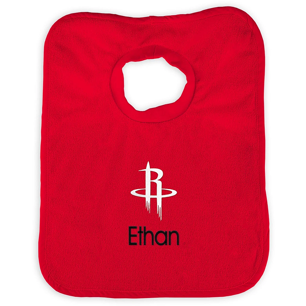 Infant Red Houston Rockets Personalized Bib
