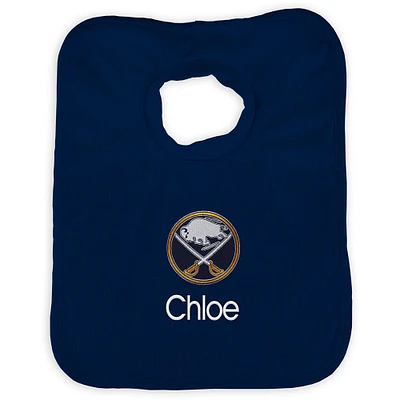 Infant Navy Buffalo Sabres Personalized Bib