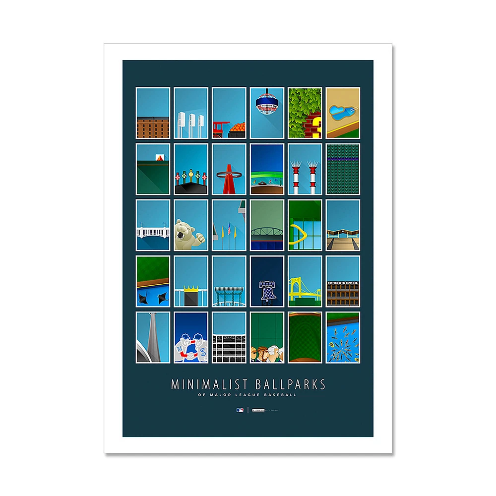 MLB 14" x 20" Minimalist Fine Art Print