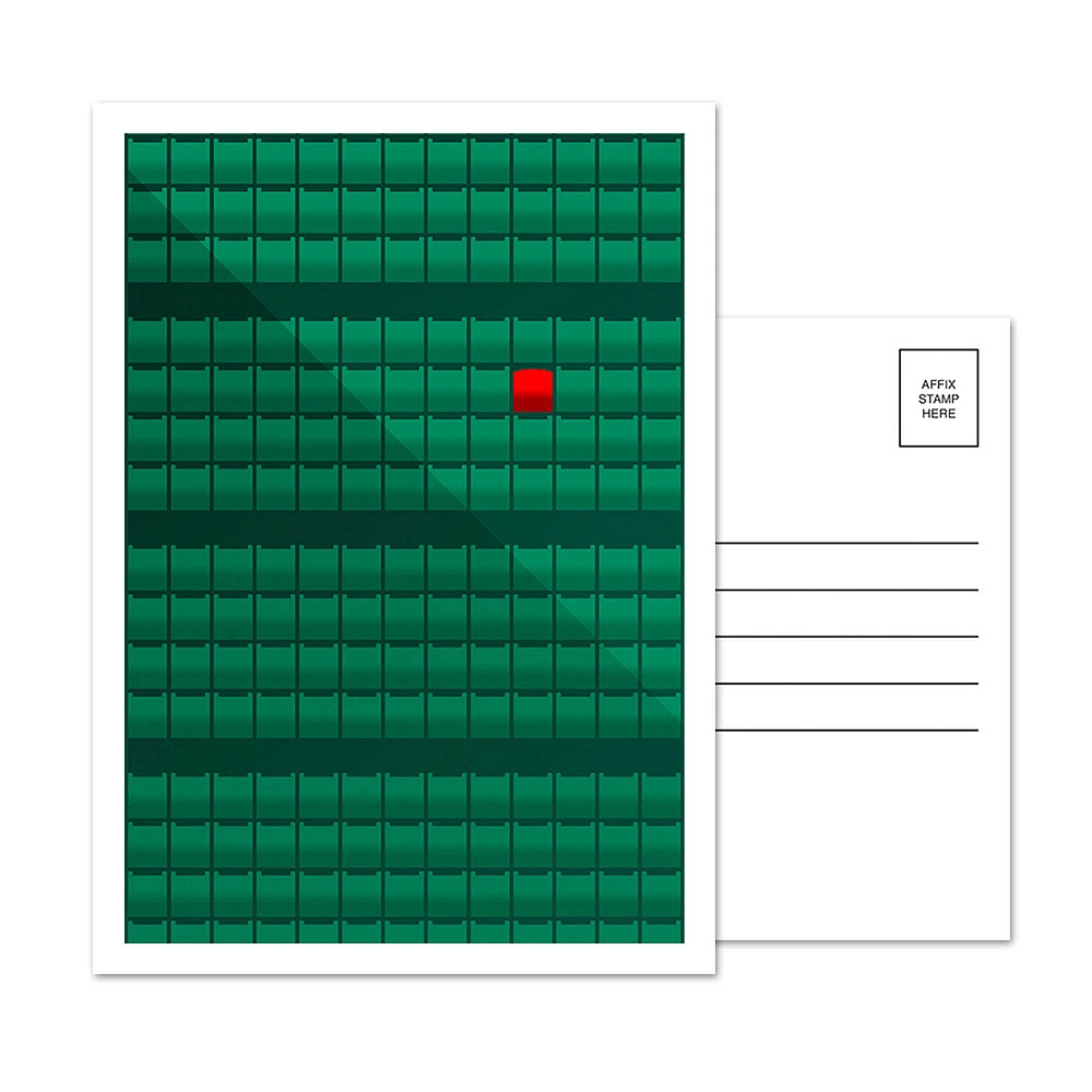 Boston Red Sox Fenway Park Red Seat 5-Pack Minimalist Postcard Set