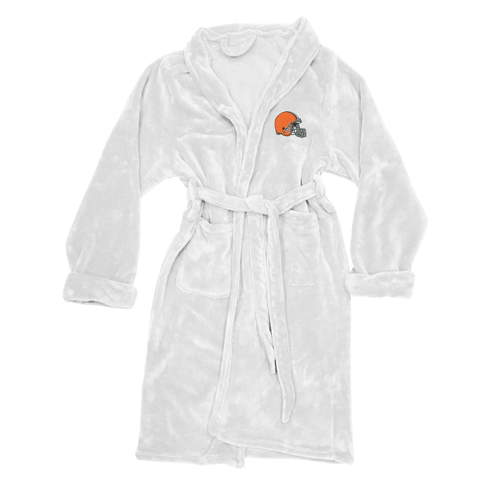 Men's The Northwest Group White Cleveland Browns Silk Touch Robe