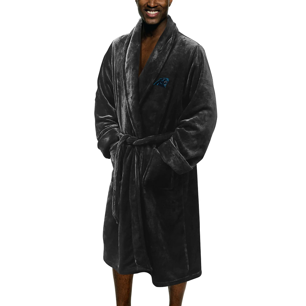 Men's The Northwest Group Black Carolina Panthers Silk Touch Robe