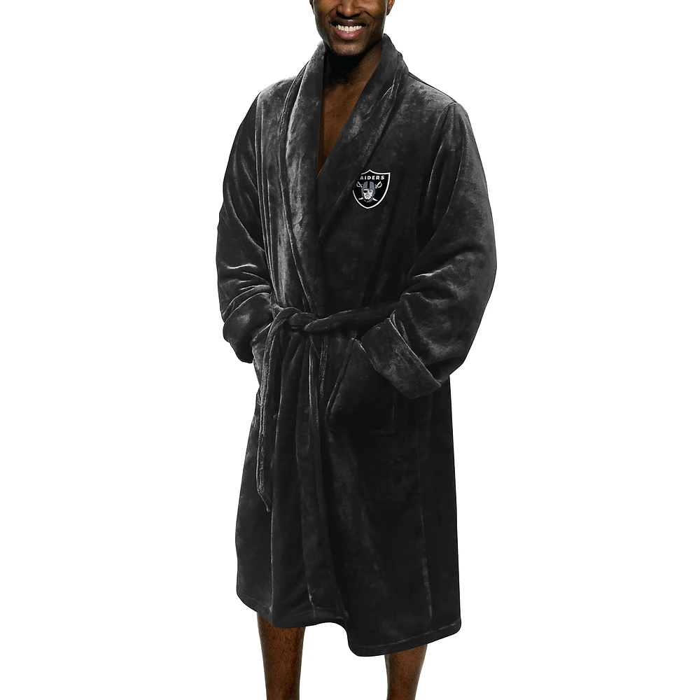 Men's The Northwest Group Black Las Vegas Raiders Silk Touch Robe