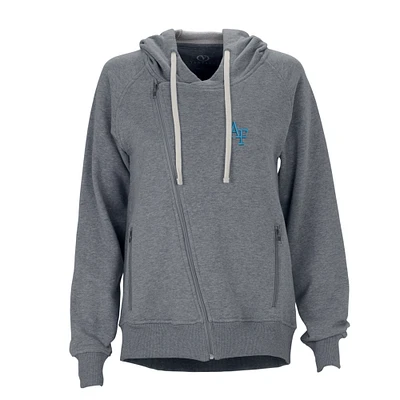 Women's Charcoal Air Force Falcons Fleece Moto Jacket