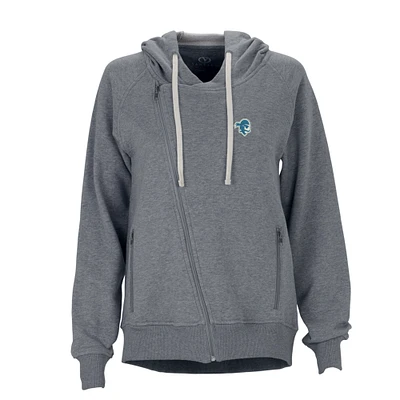 Women's Charcoal Seton Hall Pirates Fleece Moto Jacket