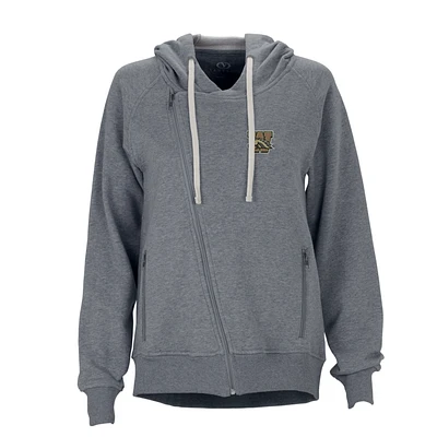 Women's Charcoal Western Michigan Broncos Fleece Moto Jacket