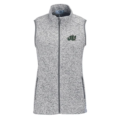 Women's Heather Gray JU Dolphins Summit Fleece Full Zip Sweater Vest