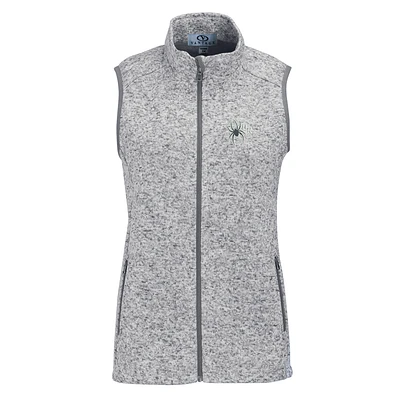 Women's Heather Gray Richmond Spiders Summit Fleece Full Zip Sweater Vest