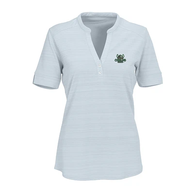 Women's Silver Cleveland State Vikings Strata Textured Henley Shirt