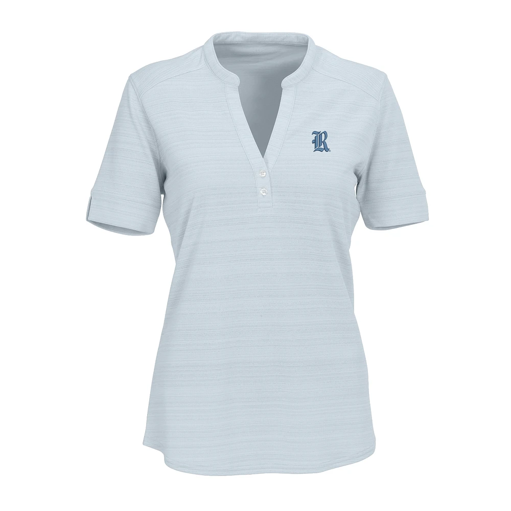 Women's Silver Rice Owls Strata Textured Henley Shirt