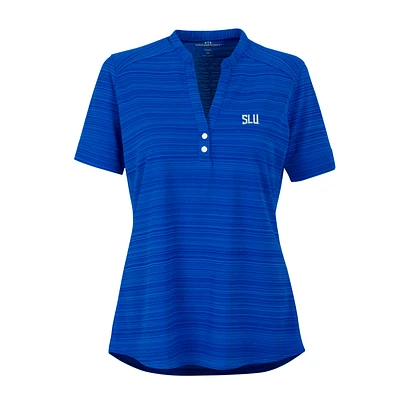Women's Royal Saint Louis Billikens Strata Textured Henley Shirt