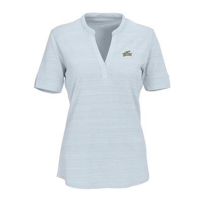 Women's Silver Toledo Rockets Strata Textured Henley Shirt
