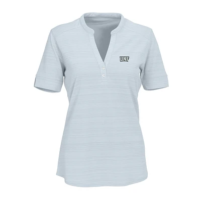 Women's Silver UNF Ospreys Strata Textured Henley Shirt