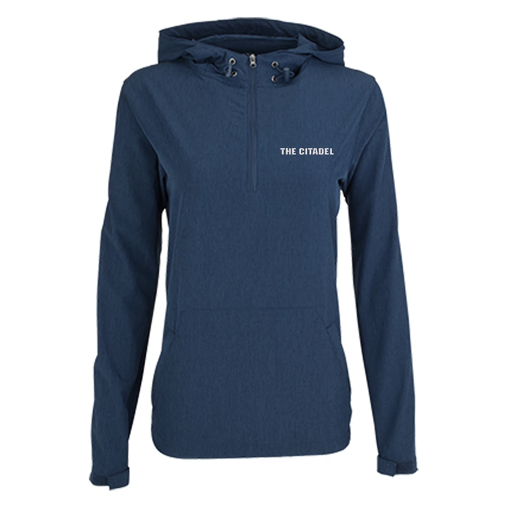 Women's Navy Citadel Bulldogs Pullover Stretch Anorak Jacket