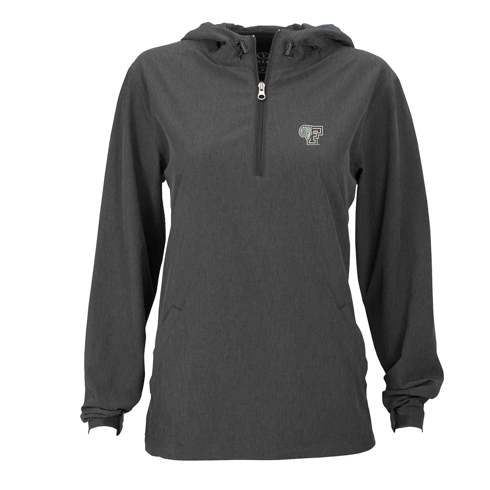 Women's Charcoal Fordham Rams Pullover Stretch Anorak Jacket