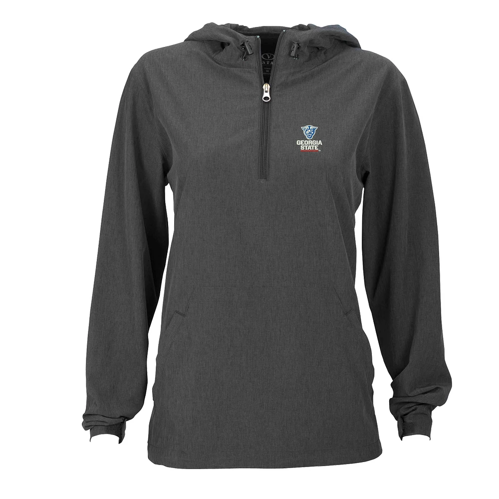 Women's Charcoal Georgia State Panthers Pullover Stretch Anorak Jacket