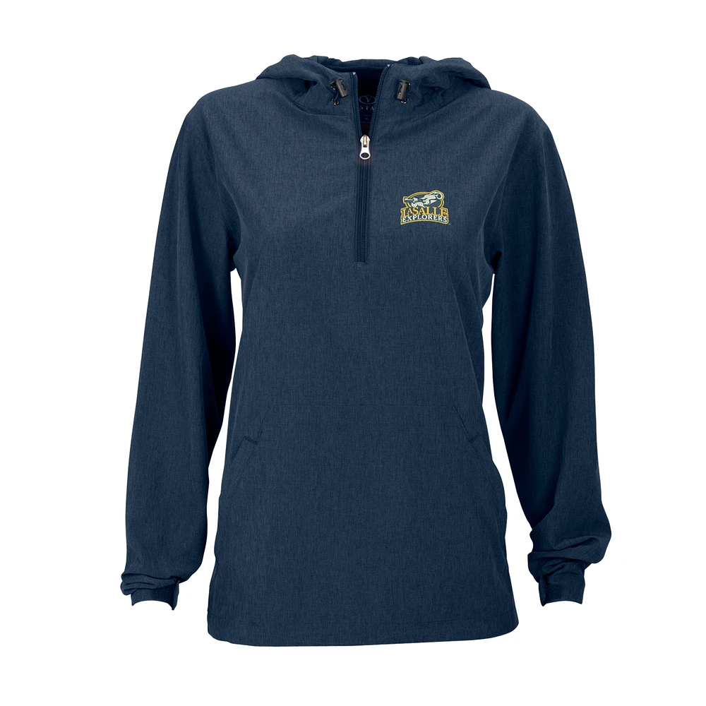 Women's Navy La Salle Explorers Pullover Stretch Anorak Jacket
