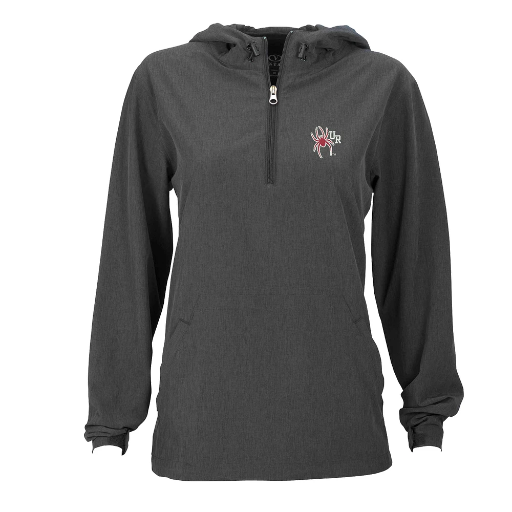 Women's Charcoal Richmond Spiders Pullover Stretch Anorak Jacket