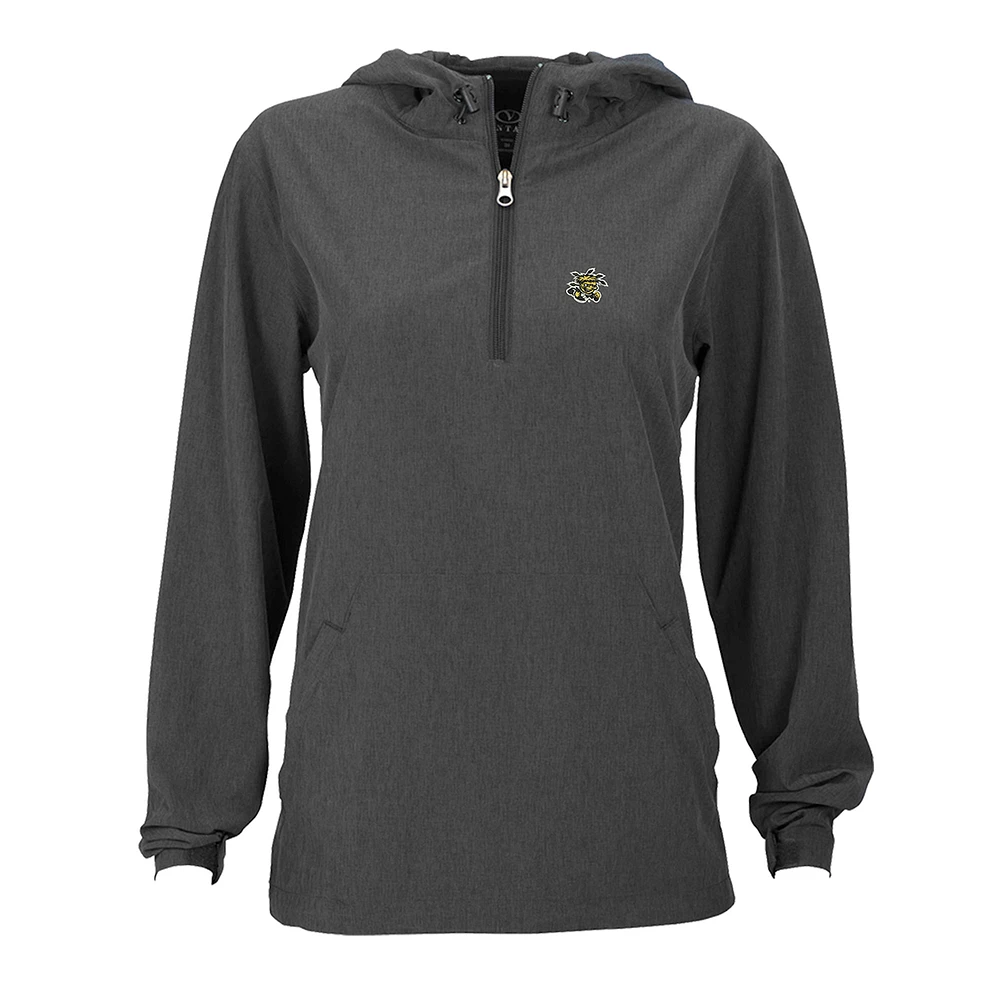 Women's Charcoal Wichita State Shockers Pullover Stretch Anorak Jacket