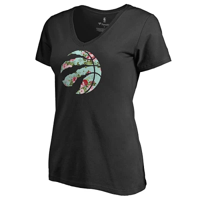 Women's Black Toronto Raptors Lovely V-Neck T-Shirt