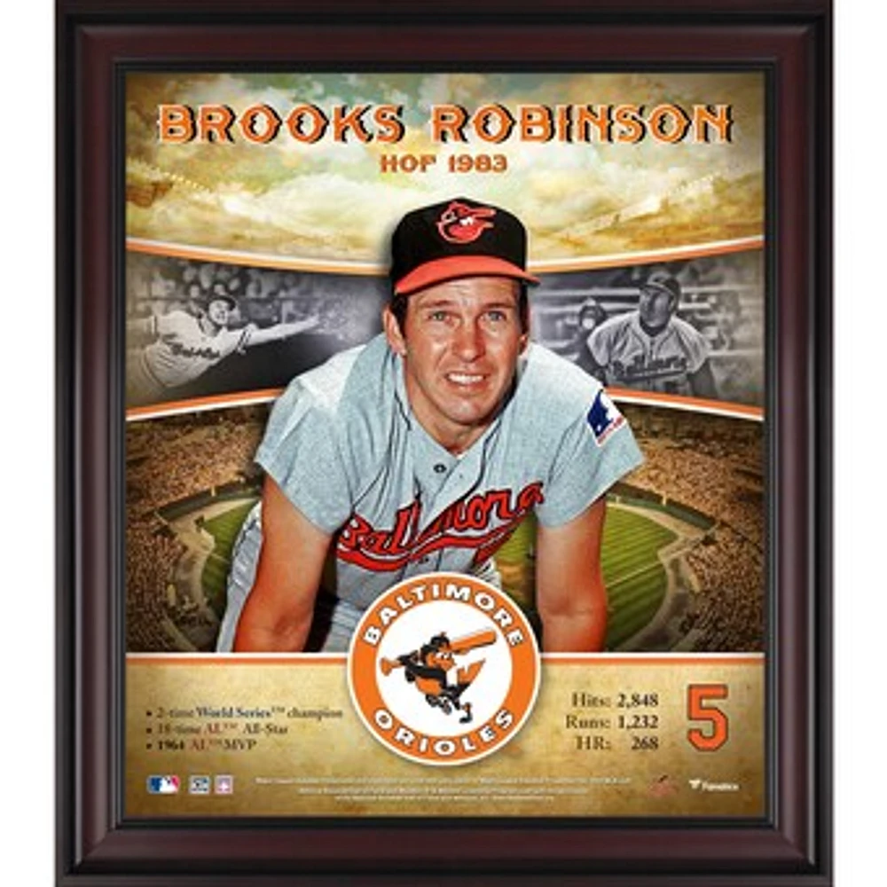 Brooks Robinson Baltimore Orioles Framed 15" x 17" Hall of Fame Career Profile