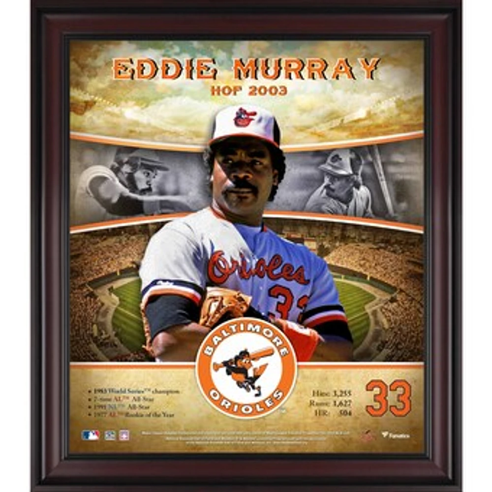 Eddie Murray Baltimore Orioles Framed 15" x 17" Hall of Fame Career Profile