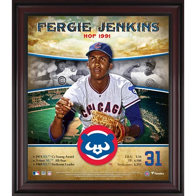Fergie Jenkins Chicago Cubs Framed 15" x 17" Hall of Fame Career Profile