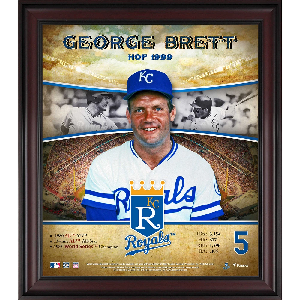 George Brett Kansas City Royals Framed 15" x 17" Hall of Fame Career Profile