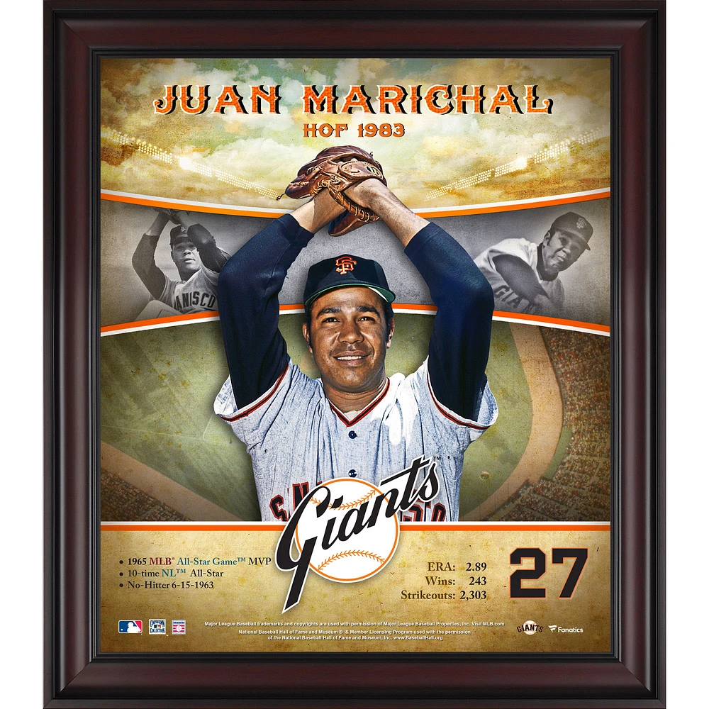 Juan Marichal San Francisco Giants Framed 15" x 17" Hall of Fame Career Profile