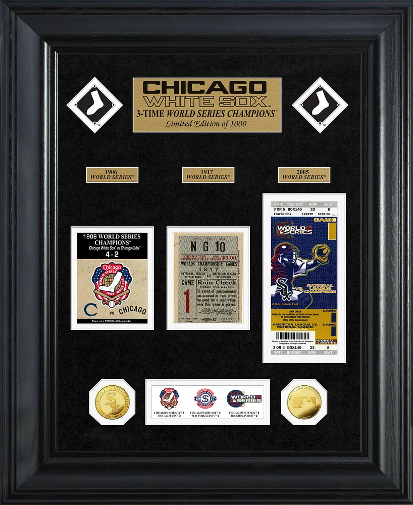 Highland Mint Chicago White Sox 22" x 18" World Series Deluxe Ticket Collection
