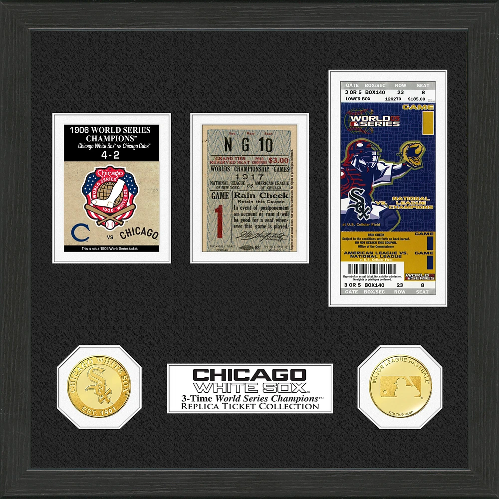 Highland Mint Chicago White Sox 12" x 12" World Series Ticket Collection