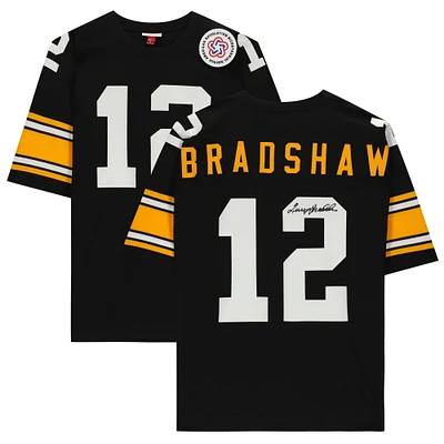 Terry Bradshaw Pittsburgh Steelers Autographed Black Mitchell & Ness Authentic Jersey