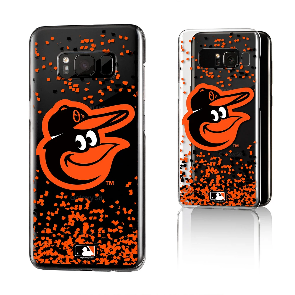 Baltimore Orioles Galaxy S8 Confetti Design Clear Case