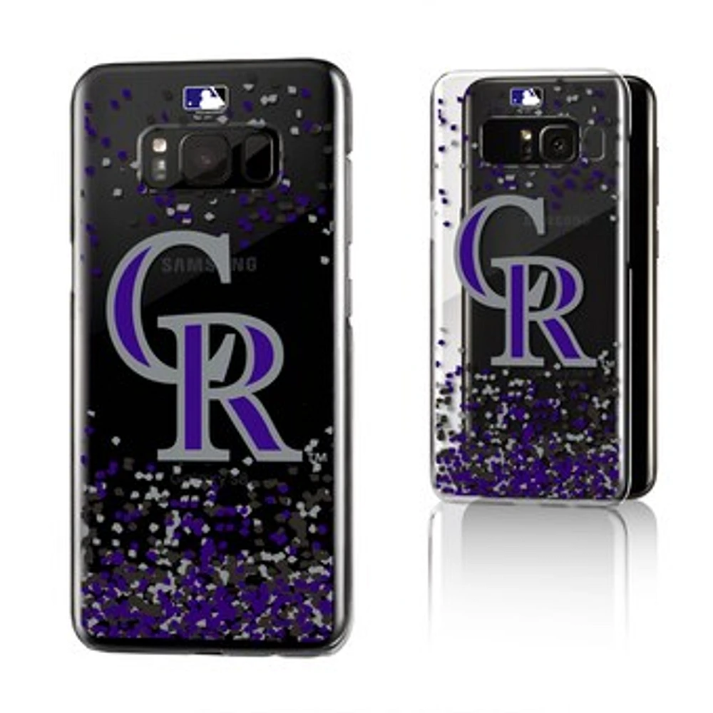 Colorado Rockies Galaxy S8 Confetti Design Clear Case