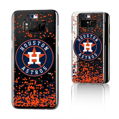 Houston Astros Galaxy S8 Confetti Design Clear Case