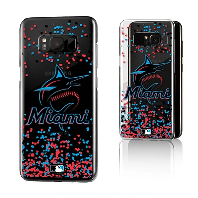 Miami Marlins Galaxy S8 Confetti Design Clear Case