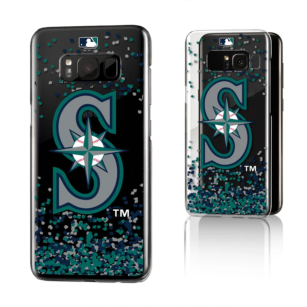 Seattle Mariners Galaxy S8 Confetti Design Clear Case