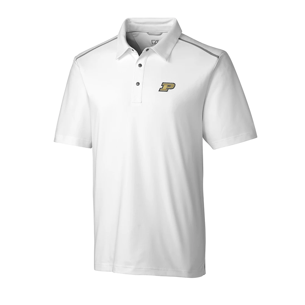 Men's Cutter & Buck White Purdue Boilermakers Fusion Polo