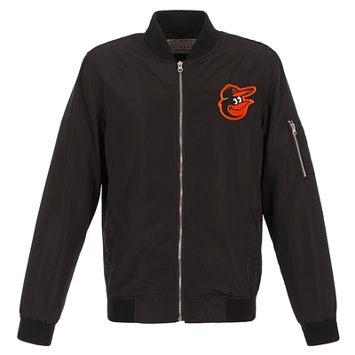Men's JH Design Baltimore Orioles Lightweight Nylon Bomber Jacket