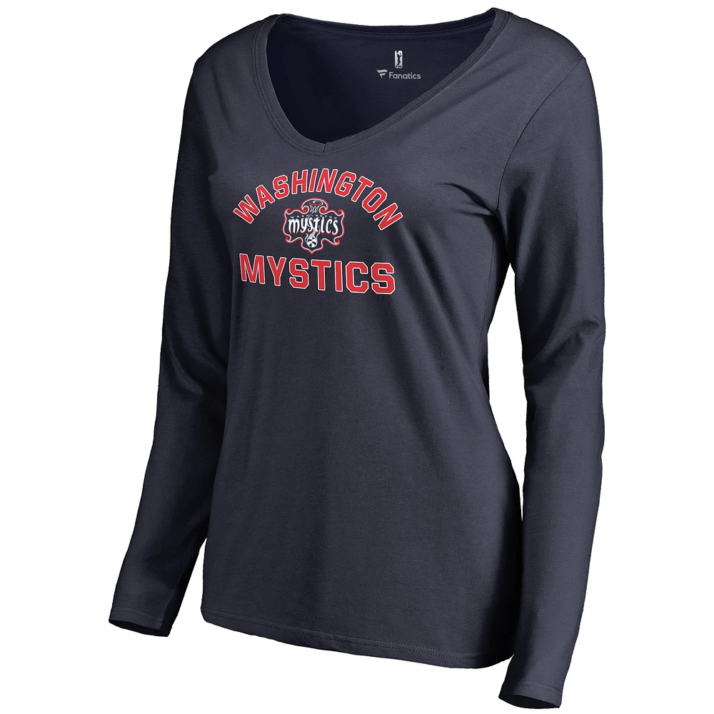 Women's Navy Washington Mystics Overtime Long Sleeve T-Shirt