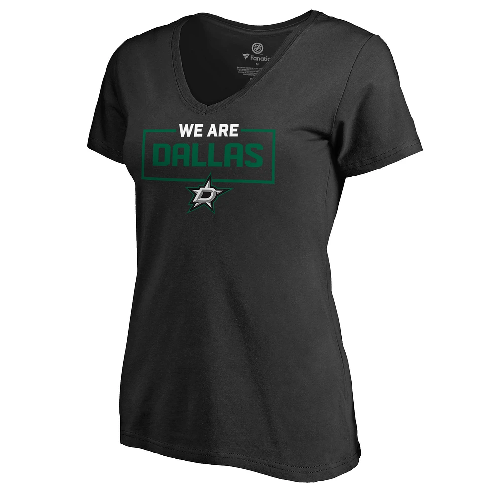 Women's Black Dallas Stars Iconic Collection V-Neck T-Shirt