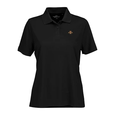 Women's Black Iowa State Cyclones Vansport Omega Plus Size Tech Polo