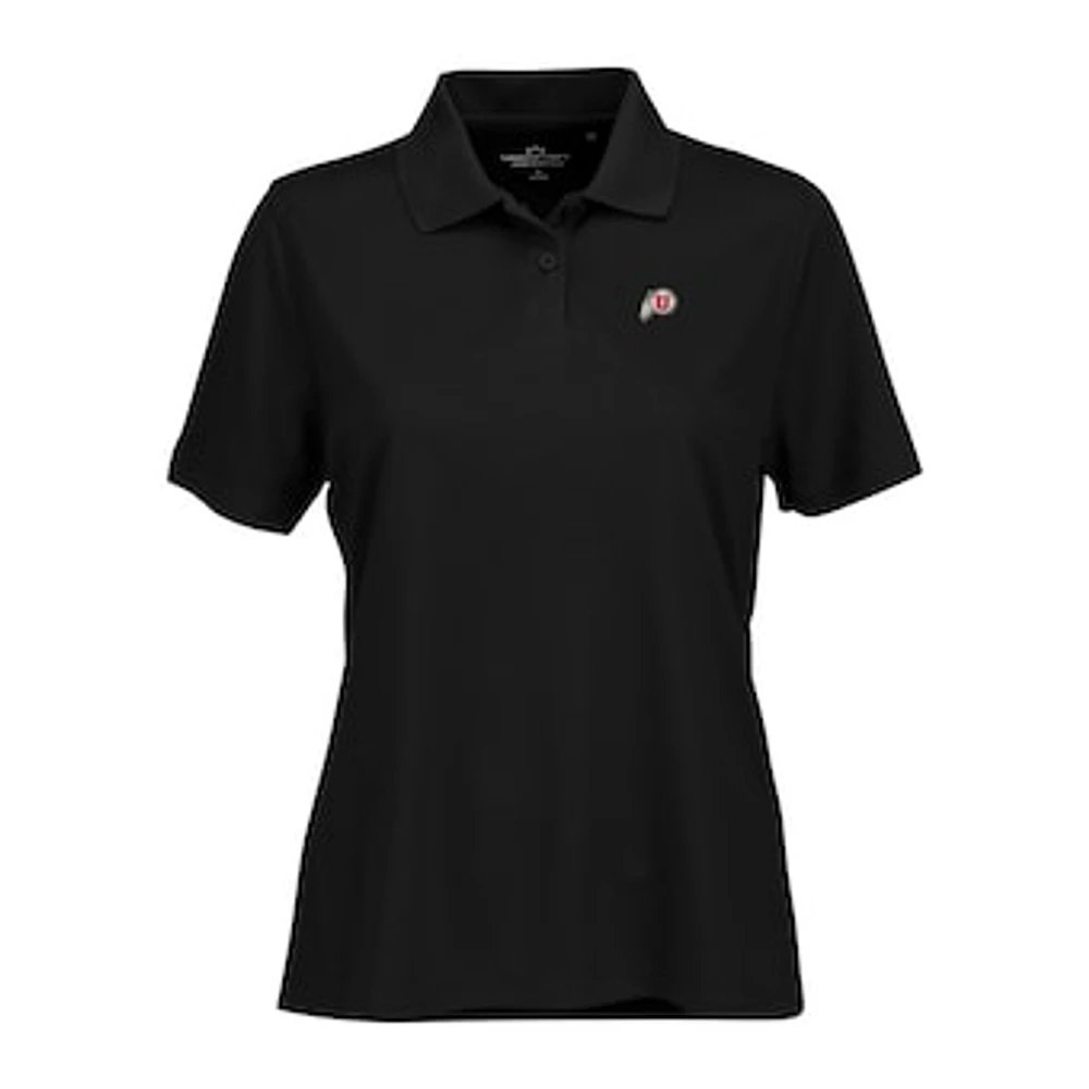 Women's Black Utah Utes Vansport Omega Plus Tech Polo